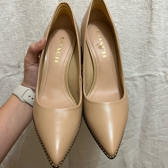 Coach Nude Heels, Size 7, leather, lightly worn, minor damage - Picture 1 of 5